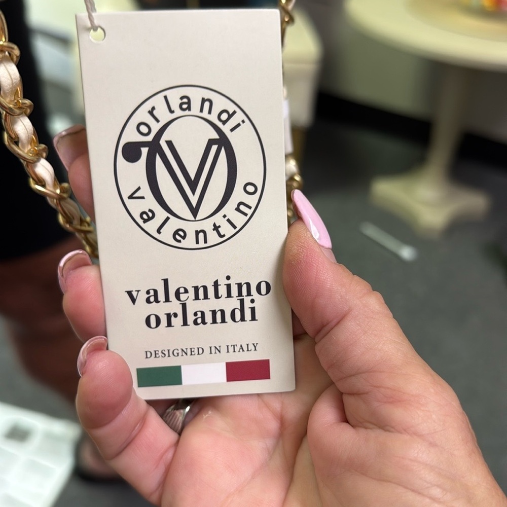 Valentino Orlandi Cream and Gold Mini Bag with Quilted Design
$99.00 TODAY ONLY - Picture 13 of 14